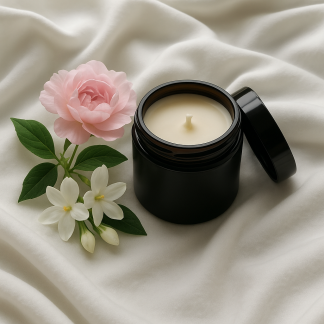 Bl&uuml;tenmeer - Handgegossene Duftkerze im Glas