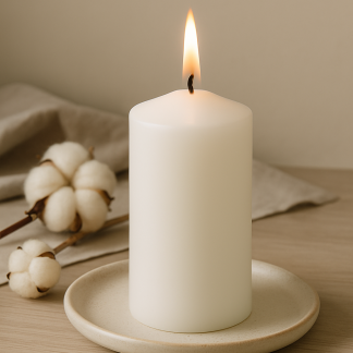 Classic White &ndash; Stumpenkerze